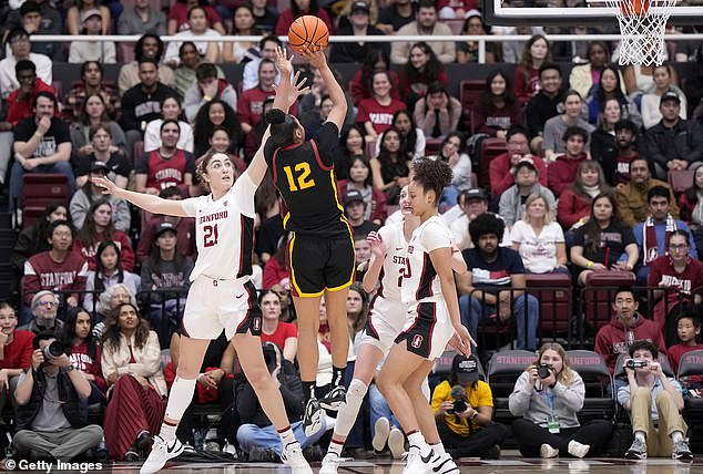 Dia mencipta rekod USC dengan 51 mata dalam kemenangan ke atas Stanford pada Februari.